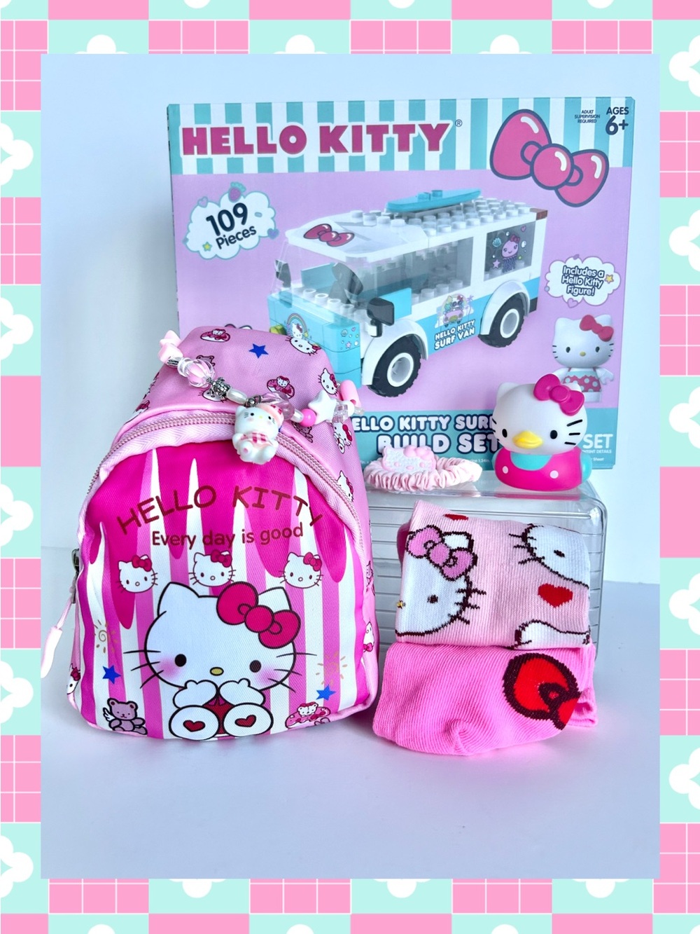 🩷(HK396) Hello Kitty Adorable 7-Piece Build Set Bundle!